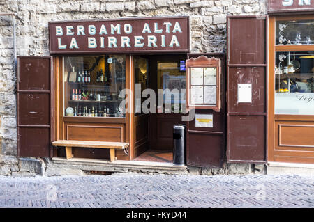 Bergamo Alta La Birreria, Città Alta, Bergamo, Lombardei, Italien. Stockfoto