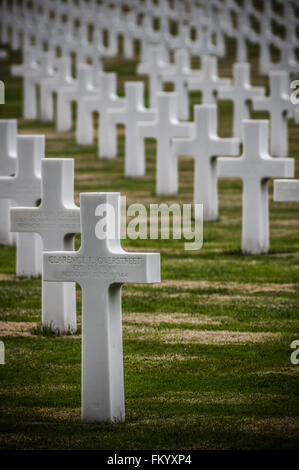 Florenz, Italien - November 2015 - amerikanische zweite Welt Soldatenfriedhof in Florenz, Italien. 2015 Stockfoto