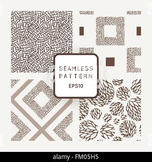 Reihe von geometrischen und floralen Musterdesigns Vektor Stock Vektor