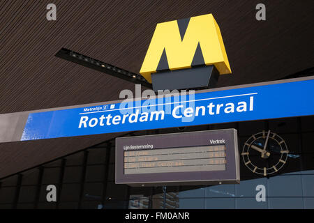 Bahnhof Centraal, Rotterdam, Holland, Europa Stockfoto