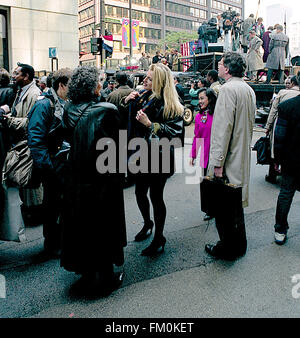 Chicago, Illinois, USA, 20. Oktober 1992 Eleanor Mondale bei der Clinton/Gore-Kampagne-Rallye in Chicago.  Bildnachweis: Mark Reinstein Stockfoto