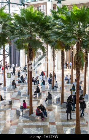 Das Wintergarten-Atrium, Brookfield Place in Battery Park City, NYC, USA Stockfoto