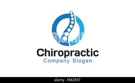 Kreative Chiropraktische Wirbelsäulendiagnostik Logo Design Vektor Symbol Illustration Stock Vektor