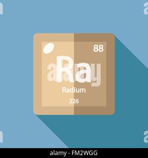 Chemisches Element Radium flach Stock Vektor