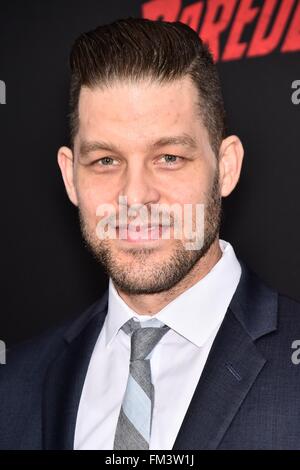 New York, NY, USA. 10. März 2016. Ben Thompson im Ankunftsbereich für Marvels DAREDEVIL Saison zwei Premiere auf Netflix, AMC Loews Lincoln Square 13, New York, NY 10. März 2016. Bildnachweis: Steven Ferdman/Everett Collection/Alamy Live-Nachrichten Stockfoto