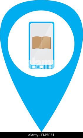 Isolierte e-Buch-Symbol auf weißem Hintergrund Stock Vektor