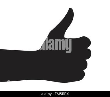 Hand-Silhouetten auf dem weißen Hintergrund Stock Vektor