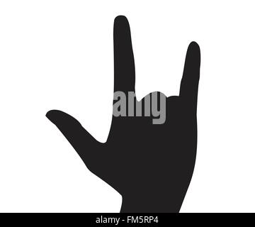 Hand-Silhouetten auf dem weißen Hintergrund Stock Vektor