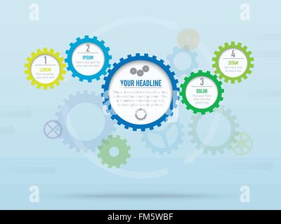 Business-Infografik-Vorlage. Enthält Folien. Globale Farbfelder, Elemente gruppiert und geschichtet. Stock Vektor