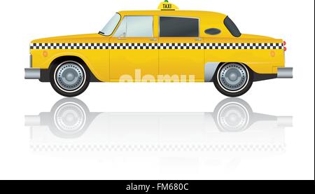 Vintage New York gelbes Taxi Cab Stock Vektor