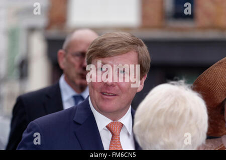 König Willem-Alexander der Niederlande an der Halle Pajol in Paris Stockfoto