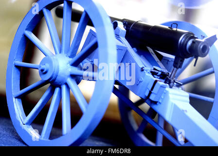 Modell Artillerie, Armstrong und Luftfahrtmuseum Artefakte, Bamburgh Castle, Northumberland Stockfoto