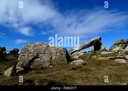 Coetan Arthur Dolmen St Davids Kopf Pembrokeshire Coast National Park Wales Cumru UK GB Stockfoto