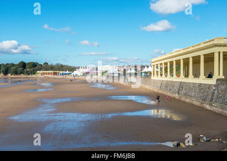 Whitmore Bay, einem beliebten Strand und Touristen und Besucher Resort auf Barry Island, South Wales, Australia Stockfoto