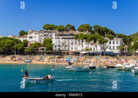 Spanien, Katalonien, Costa Brava, Provinz Girona, untere Emporda (Baix Emporda), die Bucht von Llafranc Stockfoto