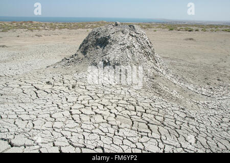 Schlammvulkan, Qubustan, Aserbaidschan Stockfoto