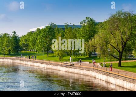 Estland (Baltikum), Tartu Region, Tartu, Fluss Emajogi Stockfoto