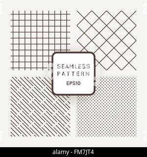 Reihe von geometrischen Vektor Musterdesigns Stock Vektor