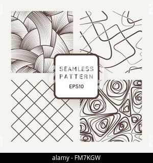 Reihe von geometrischen Vektor Musterdesigns Stock Vektor