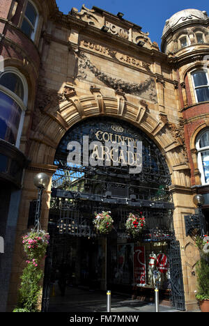 Die Grafschaft Arcade, Victoria Quarter, Leeds, West Yorkshire Stockfoto