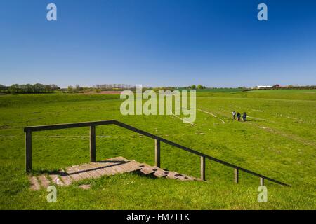 Dänemark, Seeland, Trelleborg, Reste der kreisförmigen Viking Stadt-Erdwall, 10. Jahrhundert Stockfoto