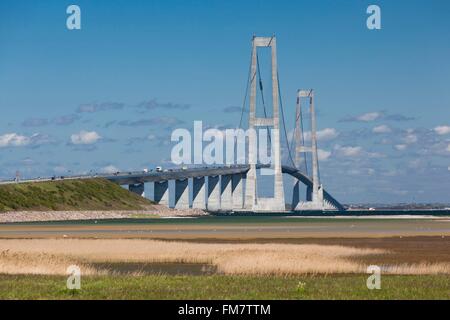 Dänemark, Seeland und Fünen, Verkehrsverbindung, Great Belt Fixed Link Bridge Conncts Seeland und Fünen Stockfoto