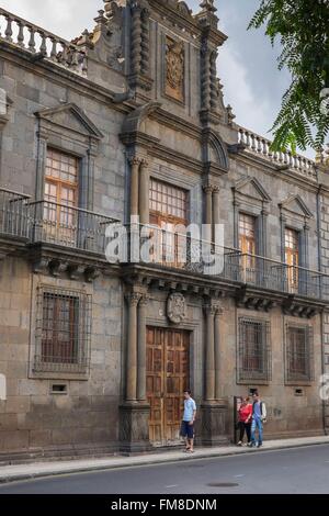 Spanien, Kanarische Inseln, Teneriffa Insel, San Cristobal De La Laguna oder La Laguna, Weltkulturerbe der UNESCO, Palacio de Nava Altstadt Stockfoto