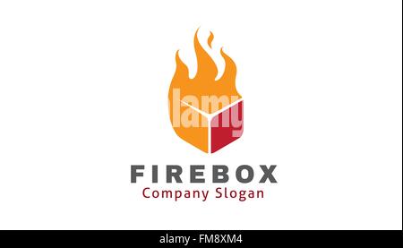 Feuer-Box-Design-Darstellung Stock Vektor