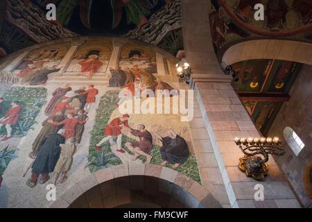 Dänemark, Jütland, Viborg, Viborg Domkirke Altstadthügels, Inneren Fresken Stockfoto