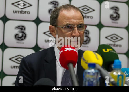 FAI National Training Centre, Abbotstown, Dublin, Irland. 11. März 2016. Republik Irland Manager Martin O'Neill während eine Kader-Ankündigung. © Aktion Plus Sport/Alamy Live-Nachrichten Stockfoto