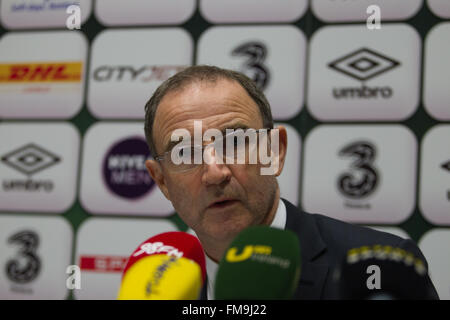 FAI National Training Centre, Abbotstown, Dublin, Irland. 11. März 2016. Republik Irland Manager Martin O'Neill während eine Kader-Ankündigung. © Aktion Plus Sport/Alamy Live-Nachrichten Stockfoto