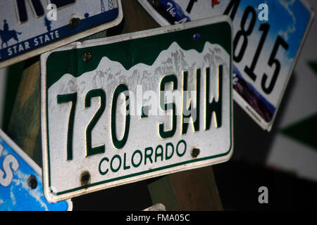 U.S.-Kennzeichen: Colorado, Berlin. Stockfoto