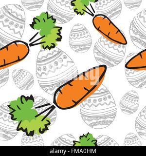 Östliche Karotten nahtlose Muster Stock Vektor