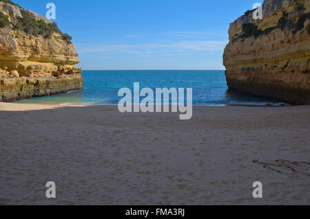 Blick von fontainhas Strand. Lagoa, Algarve, Portugal Stockfoto