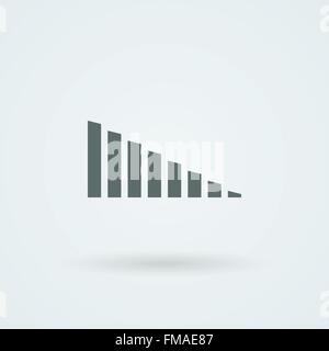 Minimalistische Vector Icons Volumen oder Equalizer. Stock Vektor