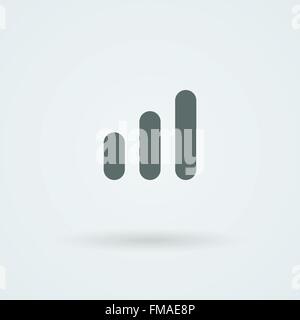 Minimalistische Vector Icons Volumen oder Equalizer. Stock Vektor