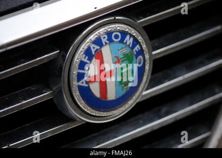 Markenname: "Alfa Romeo", Dezember 2013, Berlin. Stockfoto