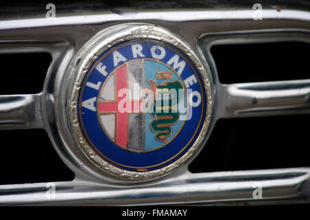 Markenname: "Alfa Romeo", Dezember 2013, Berlin. Stockfoto