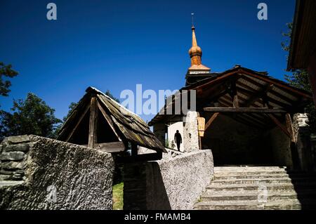 Frankreich, Savoyen, Tarentaise-Tal, Landry, Kirche Saint Michel Stockfoto