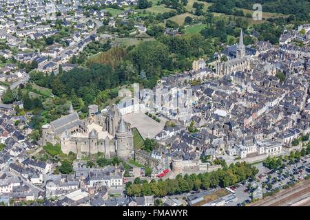 Frankreich, Ille et Vilaine, Vitre, Halt auf die Art und Weise des Saint Jacques de Compostelle Weltkulturerbe der UNESCO, das Schloss Stockfoto