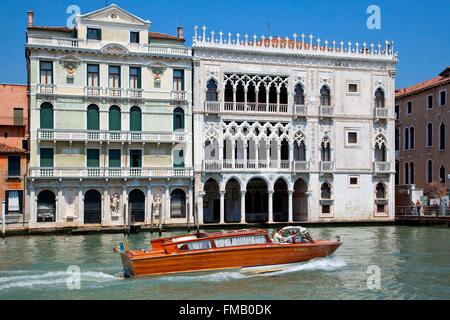 Italien, Veneto, Venedig, der gotische Palast der Ca D'Oro Stockfoto