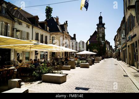 Frankreich, Cote d ' or, Nuits Saint Georges, die touristische Route des Grands Crus de Bourgogne, Climats, Terroirs Burgunds aufgeführt Stockfoto