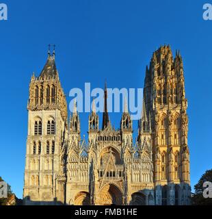 Frankreich, Seine Maritime, Rouen, Saint Ouen Abbey (12. bis 15. Jahrhundert) und spätgotischen Stil Stockfoto