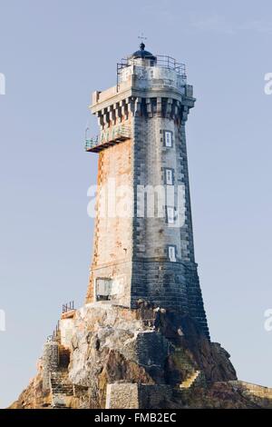 Frankreich, Finistere, Iroise Sizun point, Plogoff, Pointe du Raz, La Vieille Leuchtturm, tolle nationale Seite Stockfoto