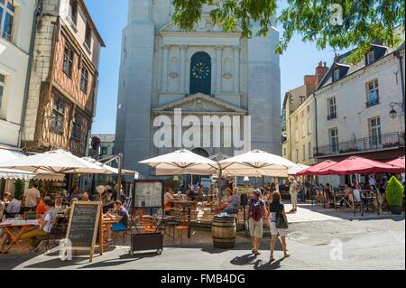 Frankreich, Maine et Loire, Loire-Tal Weltkulturerbe von UNESCO, Saumur, Altstadt, Saint-Pierre-Platz, Saint-Pierre Stockfoto