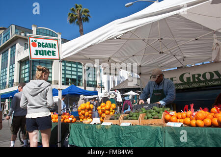 Bio-Bauern-Markt in Santa Monica, National Highway 1, Pacific Coast Highway, PCH, California,U.S.A.,United Staaten von Amerika, Stockfoto