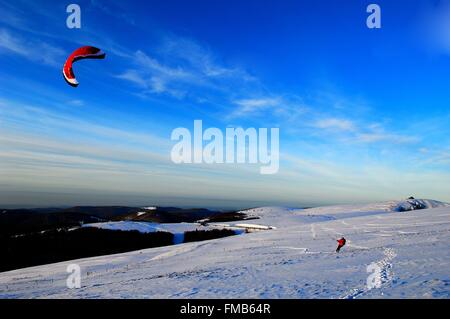 Frankreich, Vogesen, La Bresse Hohneck, Skigebiet, freie Fahrt Stockfoto