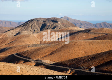 Blick vom Mirador Astronomico de Sicasumbre, Insel Fuerteventura, Kanarische Inseln, Spanien, Europa Stockfoto