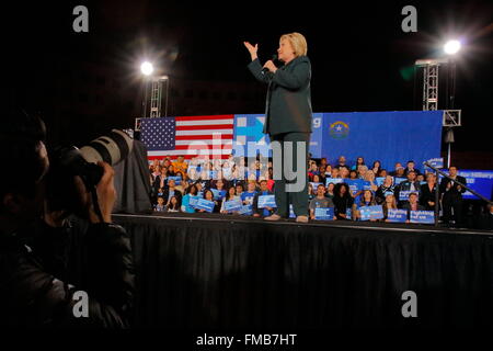Demokratischen Präsidentschaftskandidaten Hillary Clinton Kampagnen In Las Vegas, Nevada Stockfoto