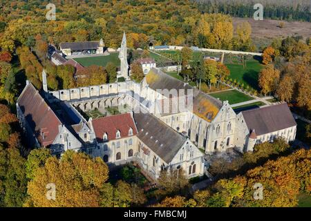 Frankreich, Val d ' Oise, Asnieres Sur Oise, die Zisterzienser Abtei von Royaumont (Luftbild) Stockfoto